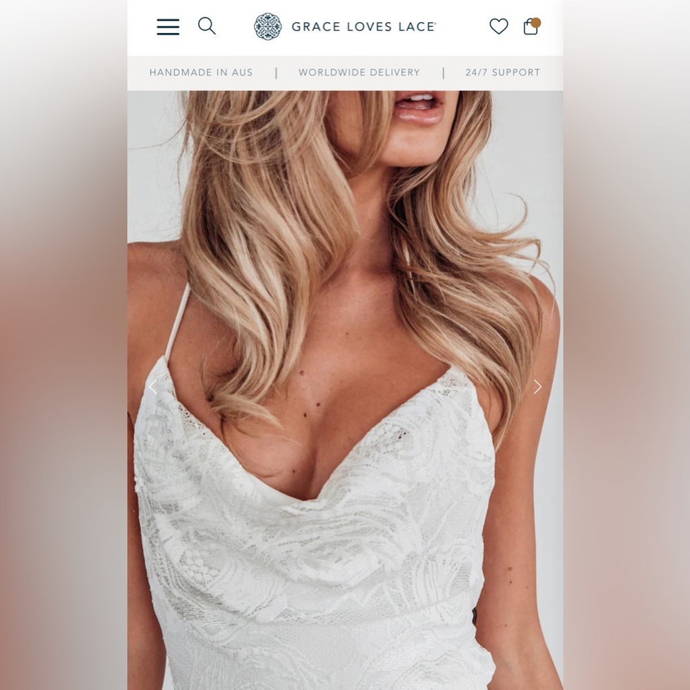 NWOT |Grace Loves Lace |Honey Rose |Lace Wedding Dress - Picture 4 of 15